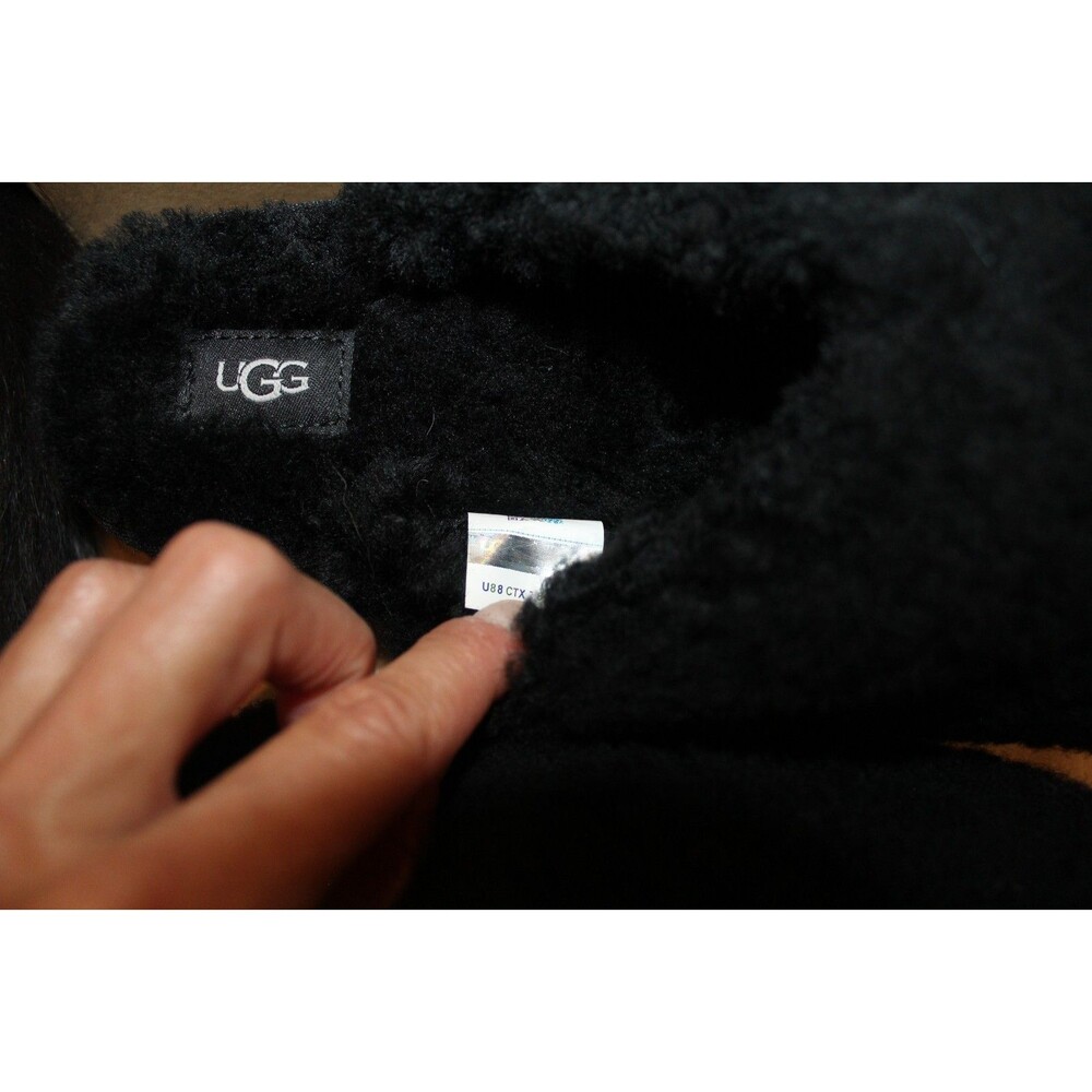 MATE THE LABEL ORGANIC CROPPED FLEECE CREWNECK‎ SWEATSHIRT BLACK S NWT - Picture 5 of 5